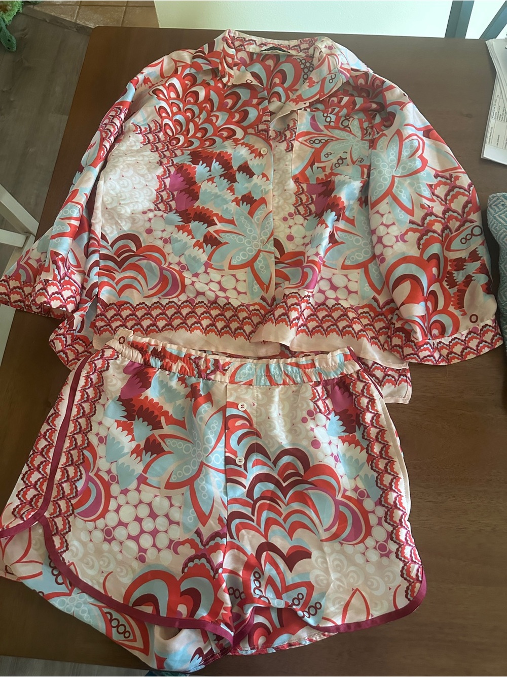 Zara floral shorts set - Pink Floral Print